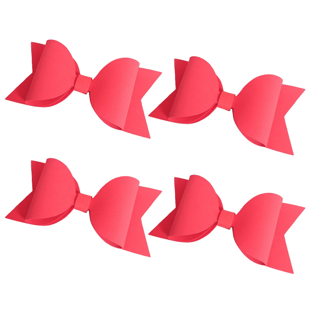 

4Pcs Christmas Bowknot Decorations Eva Reusable Xmas Tree Bows Ornaments Holiday Party Supplies Large Bow