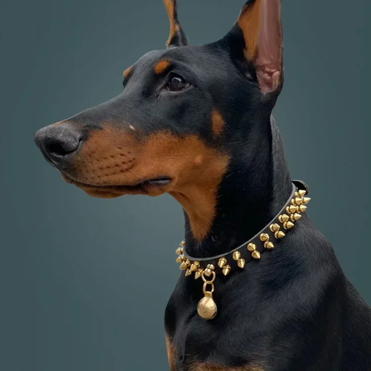 

Small-large Dog Collar Rivet Leather Pet Doberman Greyhound French Bulldog Collar Dogs Accessories Perro