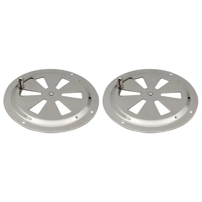 Round Louvered Air Vent Stainless Steel Marine Ventilation Louver With Manual Shutter Control For Boats And Yachts  