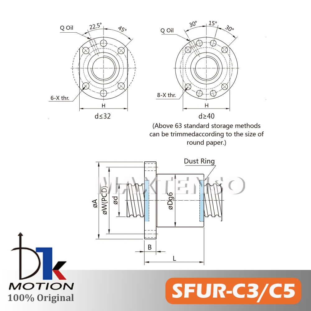 DTK SFUR2005 الأرض C3 C5 الرصاص 5 مللي متر الكرة اللولبية 300 400 500 600 مللي متر Ballscrew الموضوع رمح عالية الدقة شفة طحن المغزل TBI