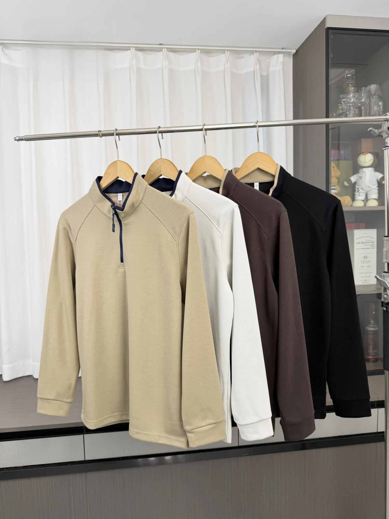 Comfortable Outdoor Men's Long Sleeve Hoodie Zipper Stand Collar Rell Comfortable Urban Fashion Autumn Winter Casual Wear
