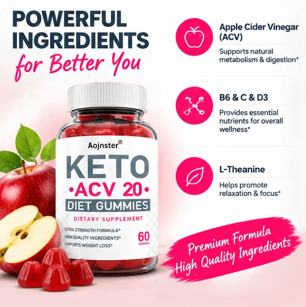 Keto ACV Diet Gummies Extra Strength Formula, Made with High Quality Ingredients, Chewy Cider Vinegar Dietary Supplement