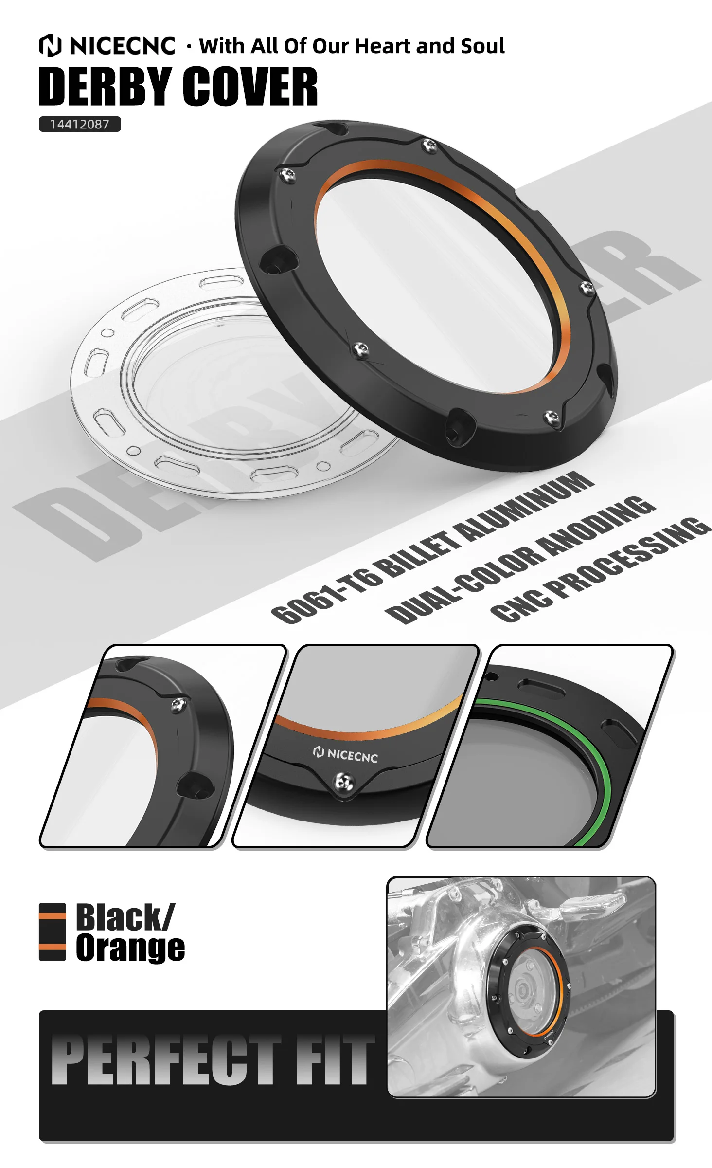 Transparente Motorrad-Kupplungsdeckel/Federstopperplatte für Harley Road King Special FLHRXS 2017–2024, Road King FLHR 2017–2022 – Detail 2