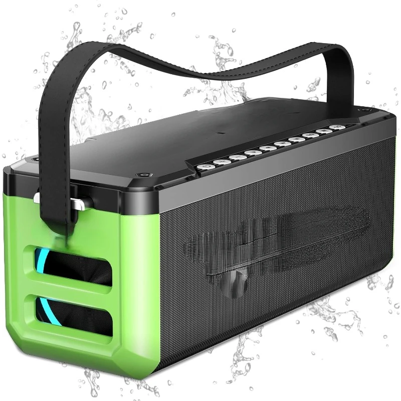 

Portable Bluetooth Speaker Wireless, 100W Loud Sound, Monstrous Bass, IPX7 Waterproof, 24H Playtime, Power Bank, LED Lights