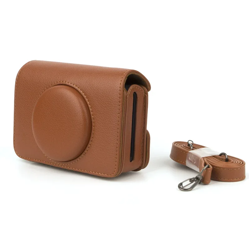 For Kodak Mini Shot 2 Retro Instant Camera & Photo Printer New C210R Camera Case Accessories with Shoulder Strap Leather Bag