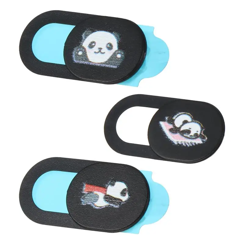 3pcs Slide Cover Cute Panda Pattern Privacy Protection Webcam Cover Sliding Webcam Cover Lenses Antispy Privacy Sticker