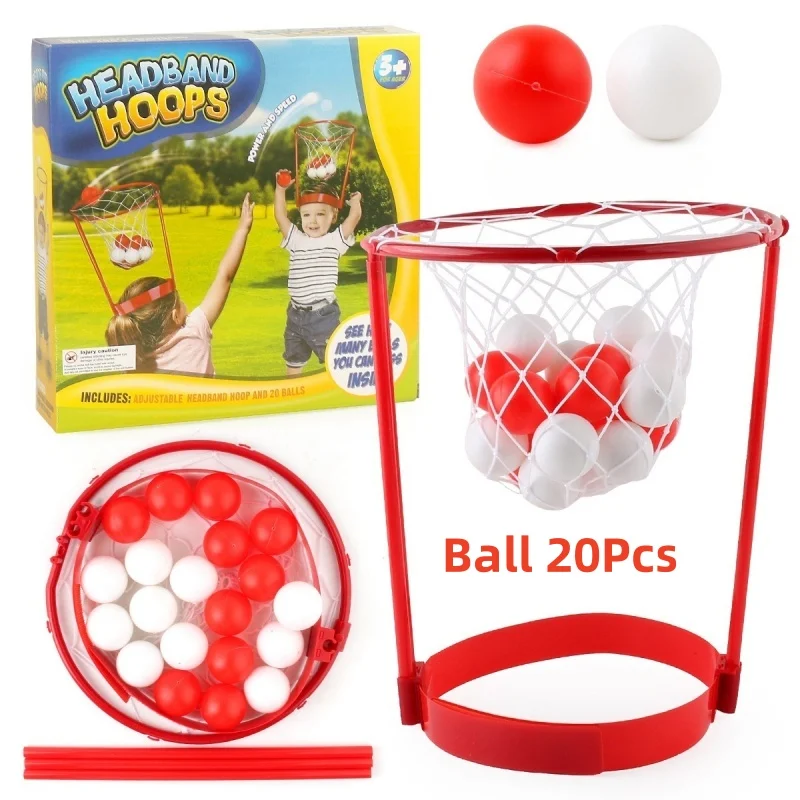 Diversión al aire libre deportes entretenimiento cesta pelota caso diadema aro juego interactivo para padres e hijos divertido juguete deportivo juego de diversión familiar