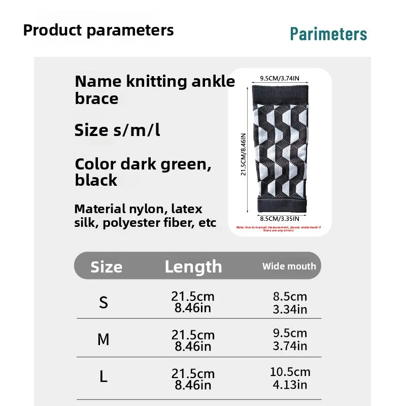 Premium High Elastic Breathable Knitted Compression Ankle Protection for Fitness Running Cycling with Anti Twist Support