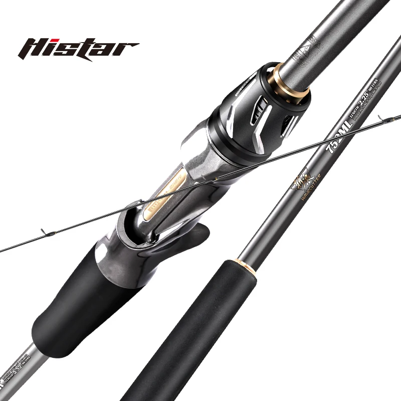 

Удилище HISTAR Waves II DKK Titanium A с тонкими керамическими кольцами из карбида кремния, высокомодульным карбоном TORAY T1100 для спиннинговой и кастинговой ловли