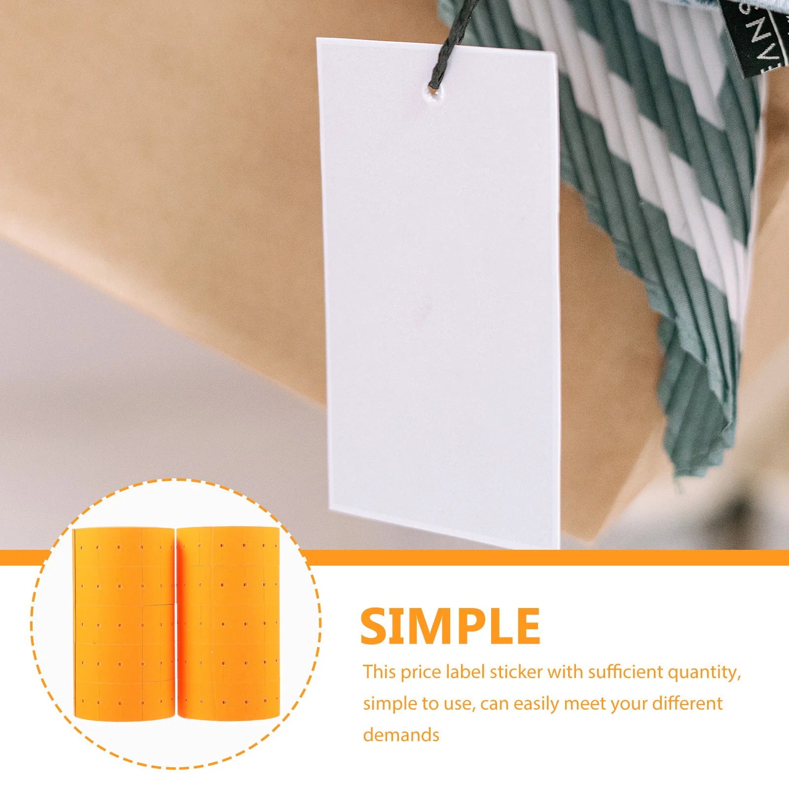 

1 Roll Price Label Sticker Blank Adhesive Bright Color Merchandise Labels Strong Holding for Shop Use Blank Stickers