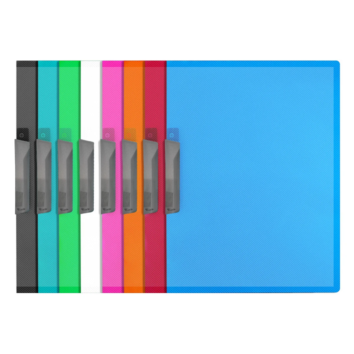 

8-piece multi-color simple rotating folder, for storing documents, contracts, exam papers, and files.