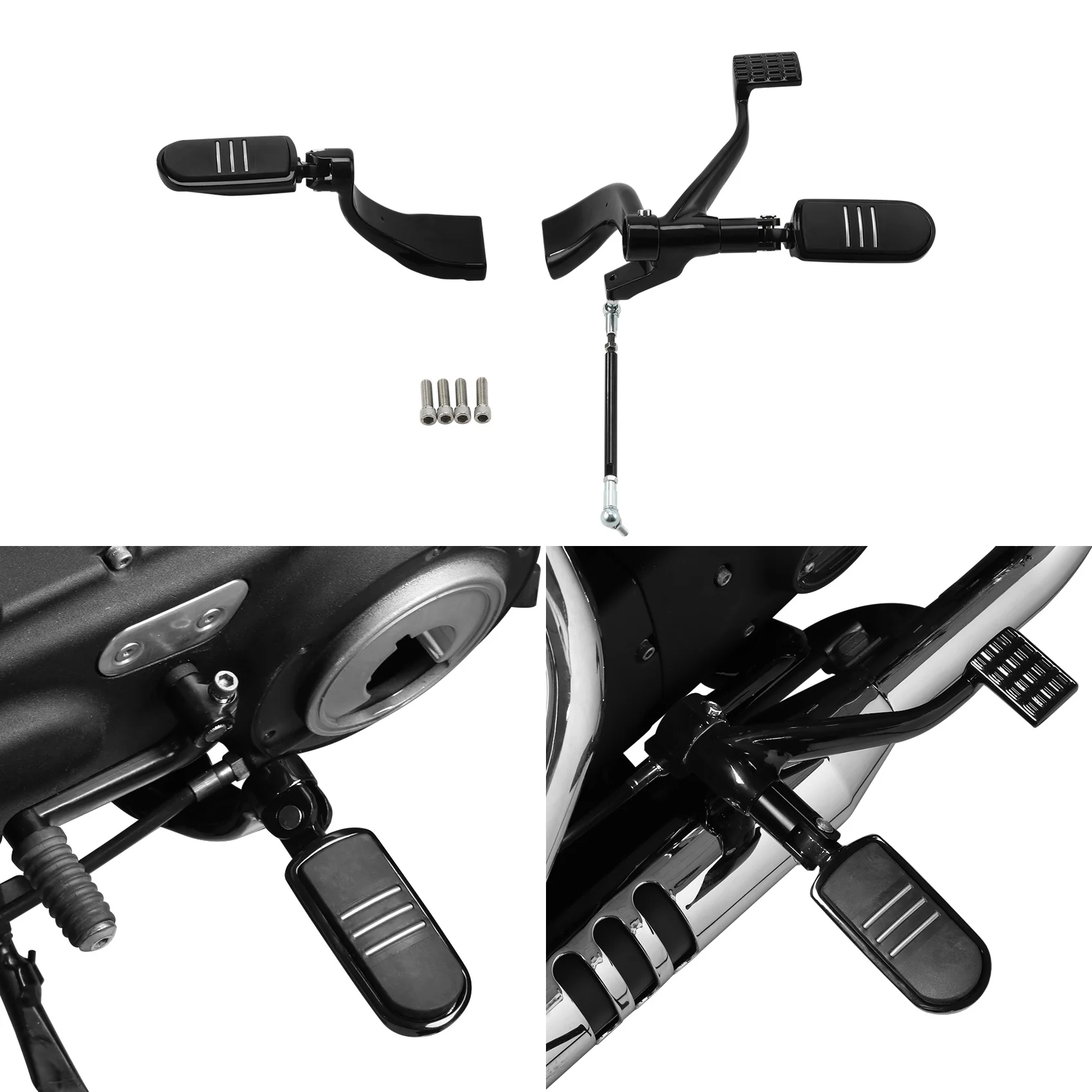 Mid Forward Control Foot Pegs Levers For Harley Sportster XL 1200 883 2004-2013 Motorcycle