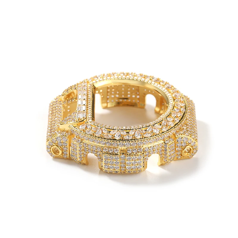 Hip Hop Bling Iced Out Watch Cases for Men Rapper Jewelry For DW-6900 Watch view 5