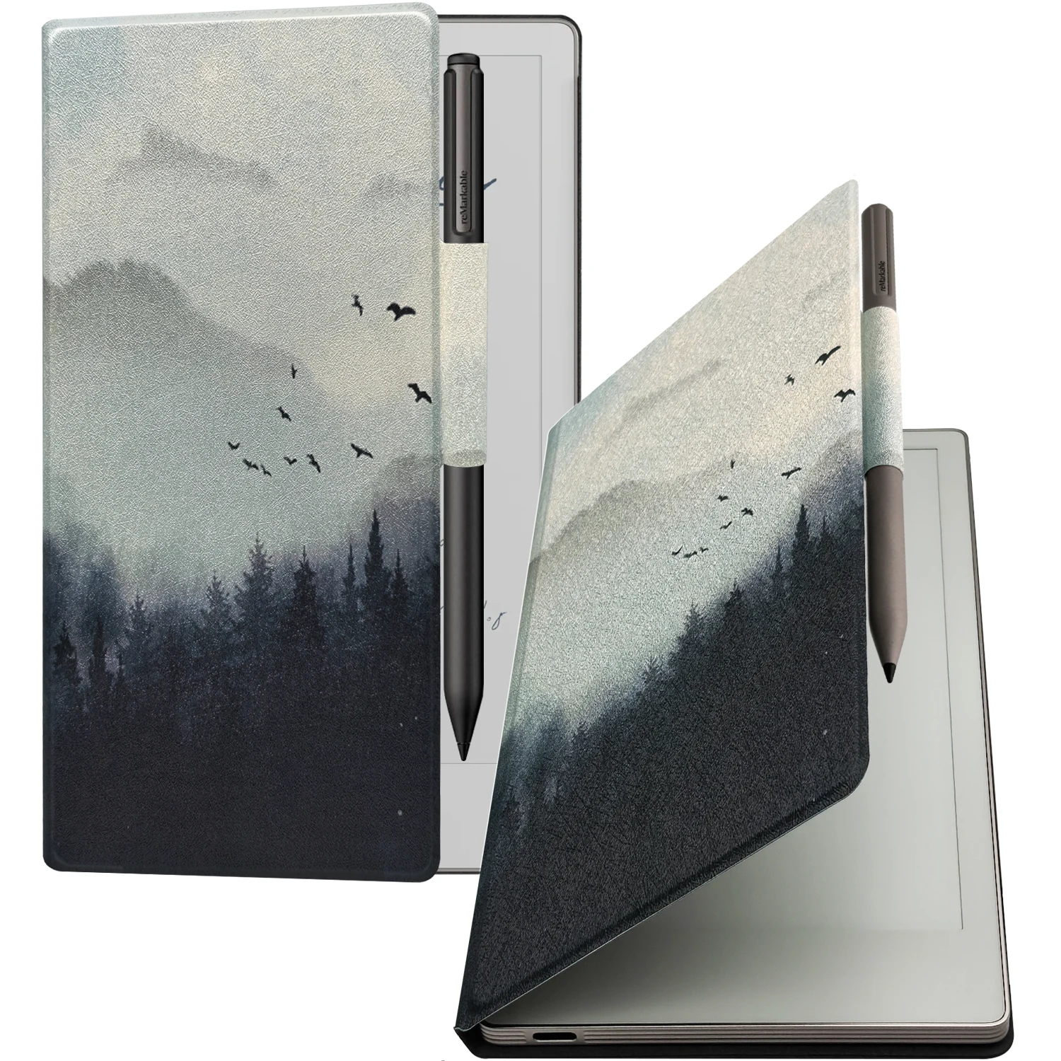 

Магнитный кожаный чехол для 7,3-дюймового Remarkable Paper Pro Move, ультратонкий легкий улучшенный чехол для автоматического сна/пробуждения с держателем для ручек