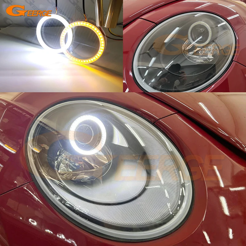

Для Volkswagen VW Beetle 2006, 2007, 2008, 2009, 2010, отличные ультра яркие переключатели DRL, светодиодные кольца с ореолом ангельских глаз