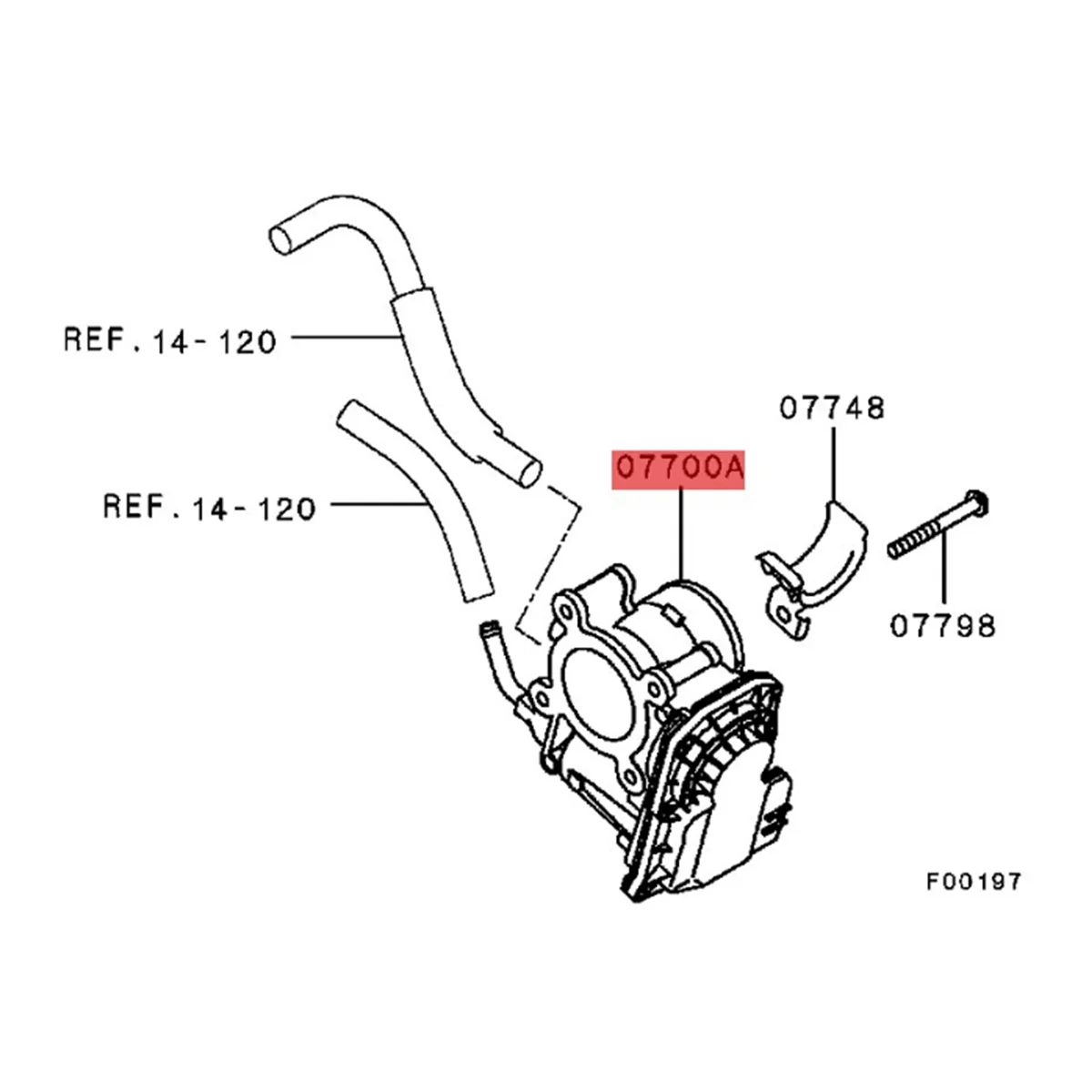 

1450A174 Car Throttle Body for ASX 1.6 (117 CV)2010 EAC45-001 4A91 4A92