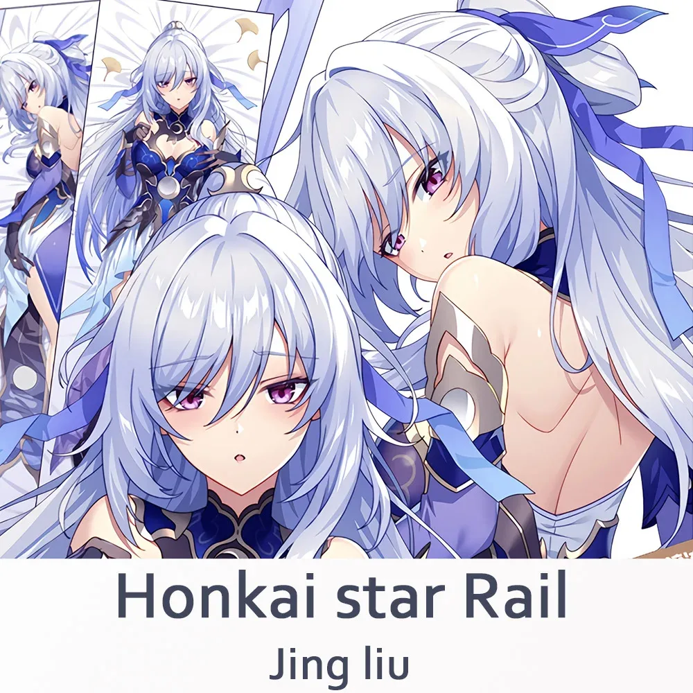 

Honkai Star Rail Jingliu Dakimakura 2WAY Hing Body Case Anime Otaku Pillow Cushion Cover Xmas Gifts