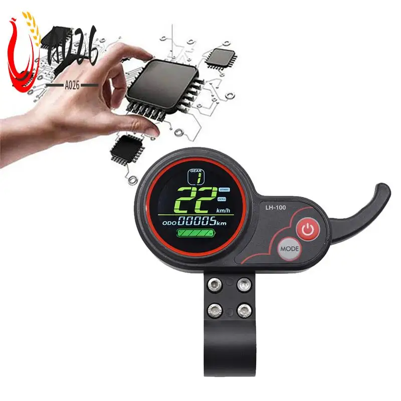 

A026-LH100 LCD Display Dashboard Throttle Meter 24V-60V For Kugoo Electric Scooter Ebike LCD Display Speedometer Accessories (5P
