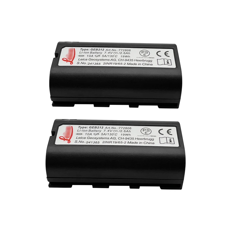 

2pcs GEB212 Battery For Leica ATX1200 ATX1230 GPS1200 GPS900 GRX1200 Total Stations Rechargeable
