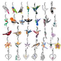 Fit Original Pan Charm Bracelet 925 Silver Rainbow Enamel Lorikeet Birrd Colorfull Parrot Bead For Making South Africa Berloque