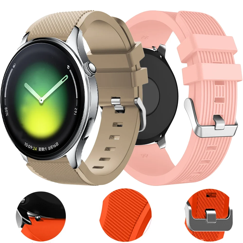 22 mm weiches Silikonarmband für Xiaomi Watch 5/S4 Sport/S3 S2/2 Pro Band für OPPO Watch S-X2-4 Pro/Realme Watch 5-S-3 Pro Armband