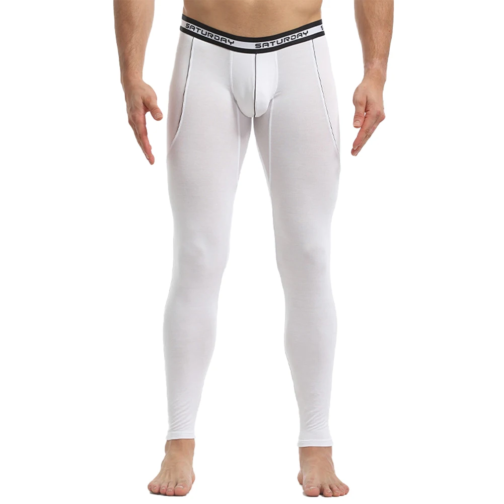 Fashion Hot New Stylish Comfy Mens Leggings Male Long Johns Thermal Tight Underwear Sleepwear Winter Colorblock