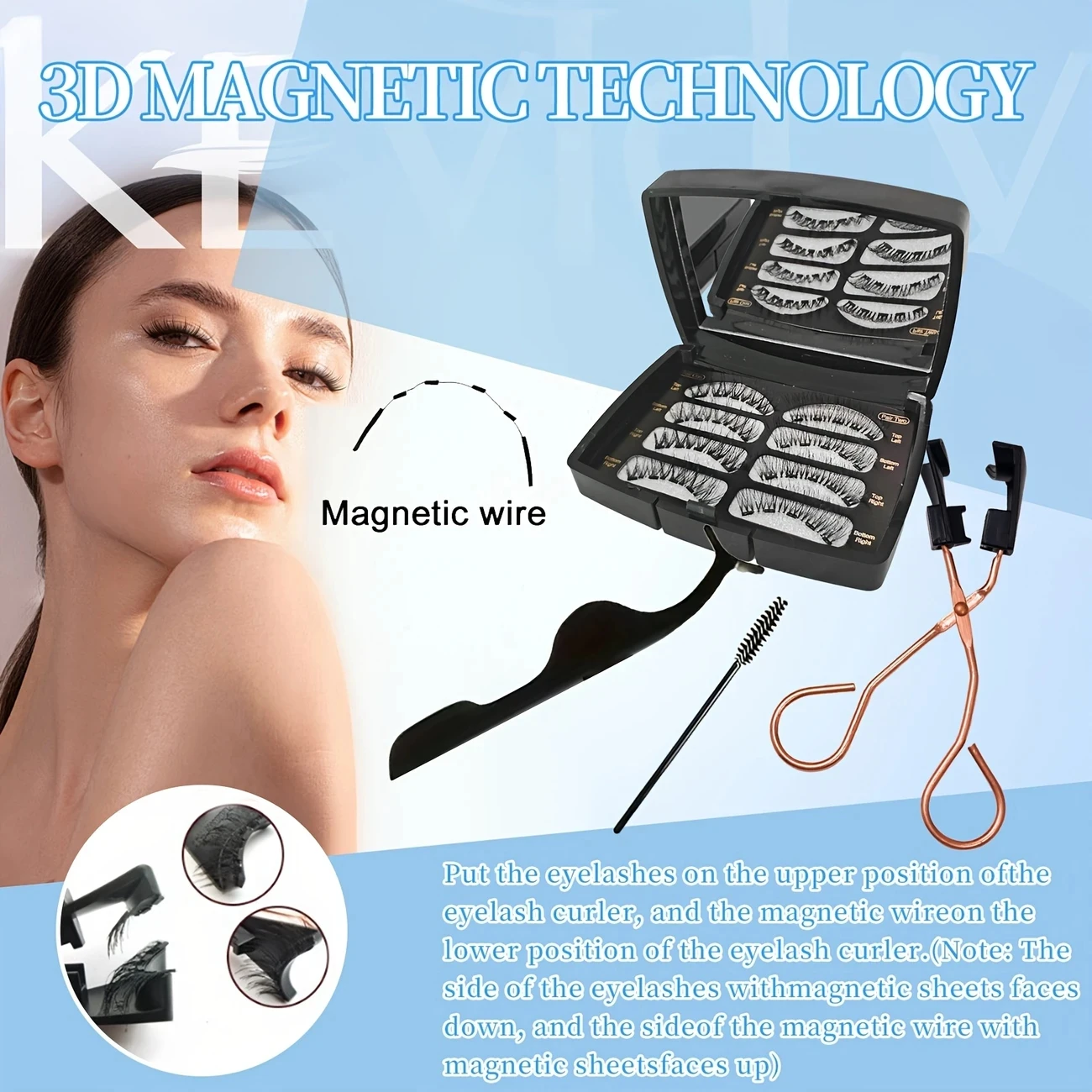 Magnetische Wimpern – 10-fache Haftung, stabiles Quantenmagnet-Wimpernset, 3D-falsche Wimpern, natürlich dick, geruchlos