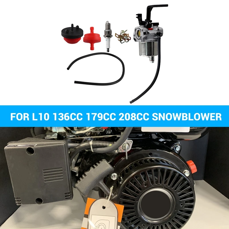 Top!-03021 Carburetor Kit For 03021 03022 L10 136Cc 179Cc 208Cc Snowblower Thrower Generator Engine