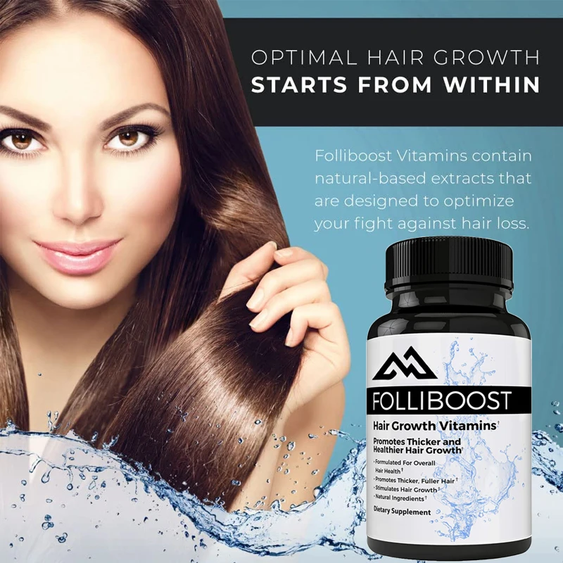 Hair Growth Vitamins - Contains Biotin, Vitamin C, Zinc, and Vitamin B12- Helps Promote Thickening - Natural Hair Care Formula