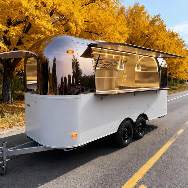 CE DOT Certified Small Food Trailer Mobile Kitchen Food Truck for Outdoor Catering Food Trailer with Full Kitchen Equipments