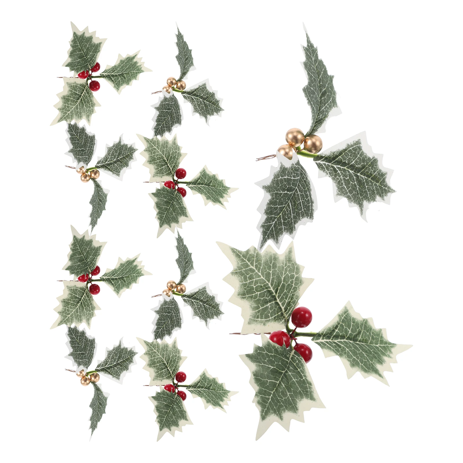 

10 Pcs Christmas Tree Wreath Accessories DIY Ornament Simulation Fruit Branch Berry Pine Needles