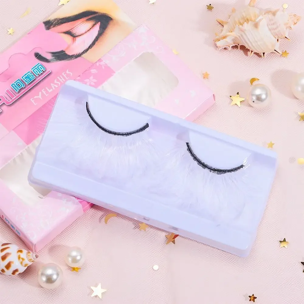 Ciglia finte di Halloween Estensione ciglia Ciglia di piume Ciglia finte di piume Mascarada verde extra lunga