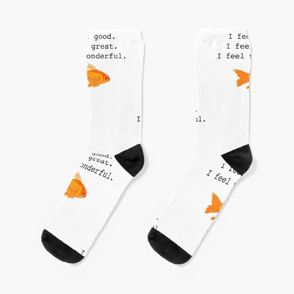 Gill - What about Bob I feel good I feel great I feel wonderful Socks funny sock floor valentine gift ideas Socks Male Women's