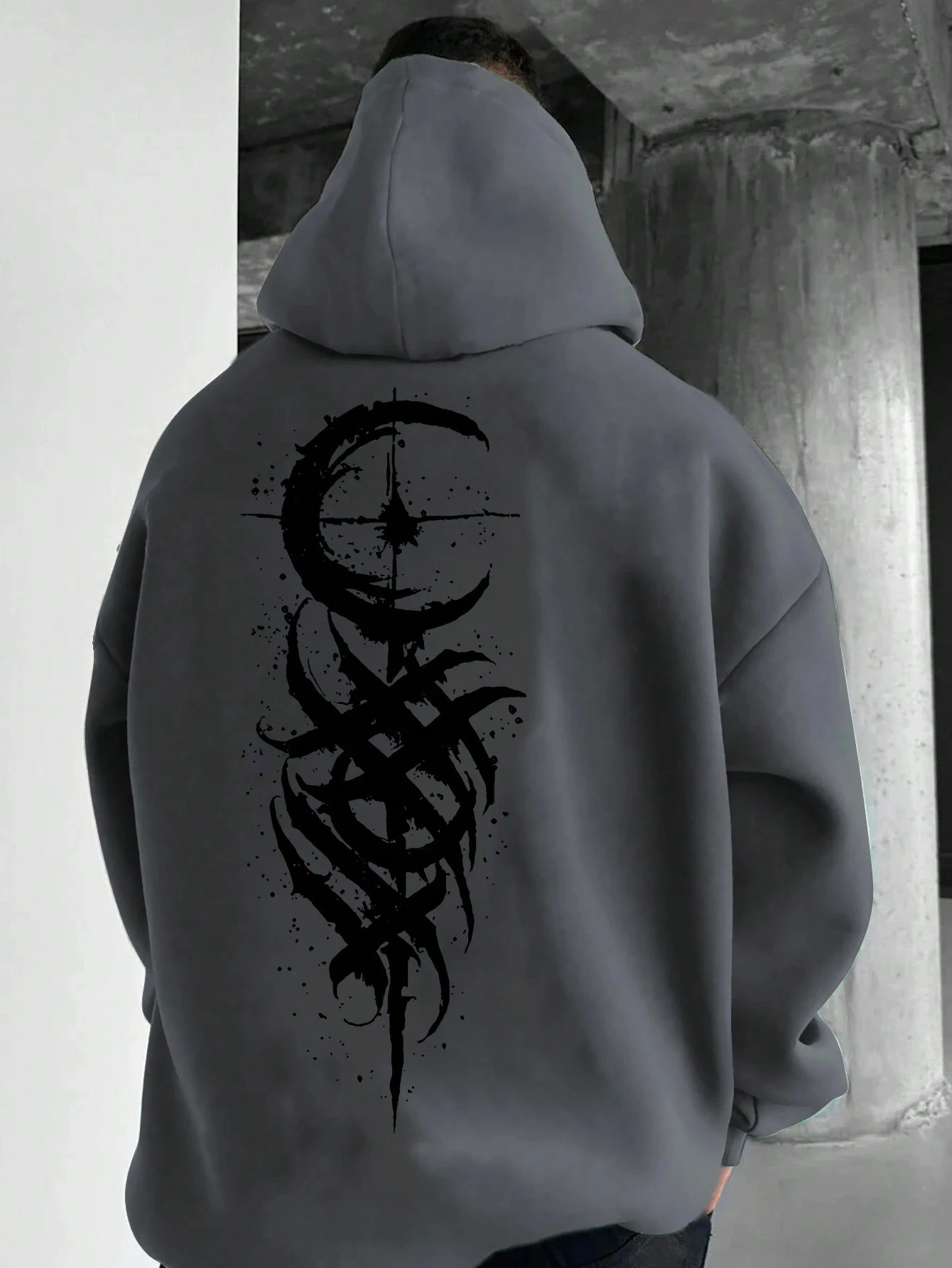 

Printed Hoodies Suitable for Both Men and Women, Black Pullovers, Black Street Sportswear, Halloween Cosplay