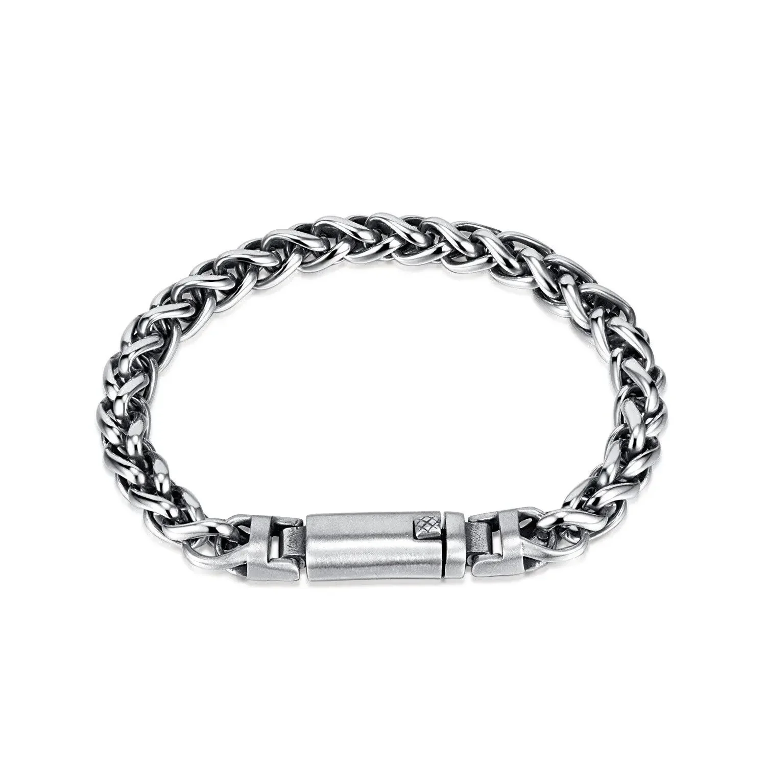 CHUANGCHENG Men's Fashionable Hiphop Trend Bold Link Chain Design Stainless Steel Bracelet for Mens Chains jewelry