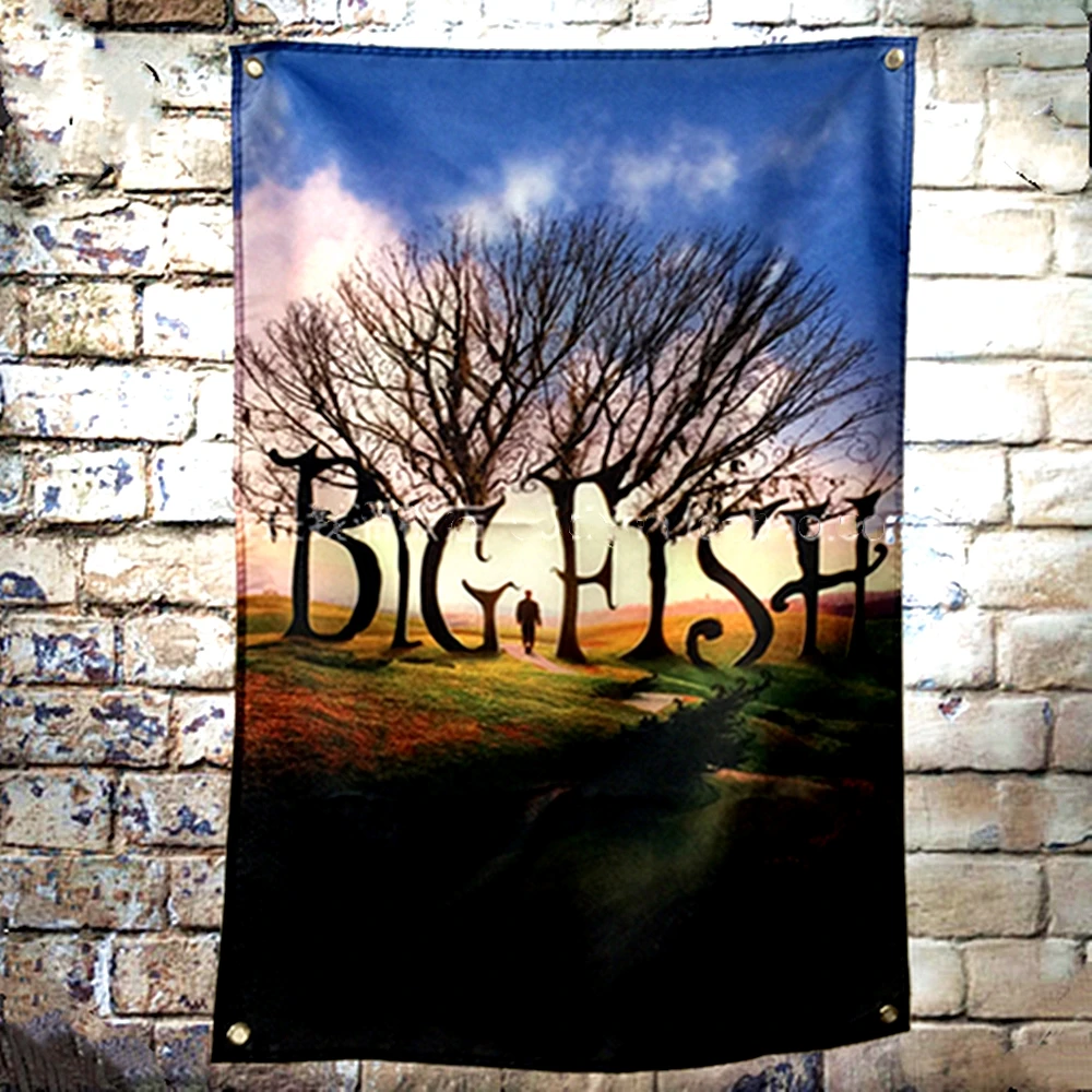 

Big fish Movie Poster Tapestry Wall Hanging Home Decor Wall Cloth Tapestries Flag Banner Wall Carpet Background Cloth