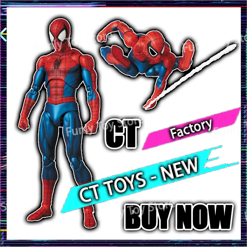 New Ct Toys Mafex 075 Spiderman Figure The Anazing Spider-Man Comic Ver Mafex 185 Anime Action Figure Figurine Model Gifts Toys