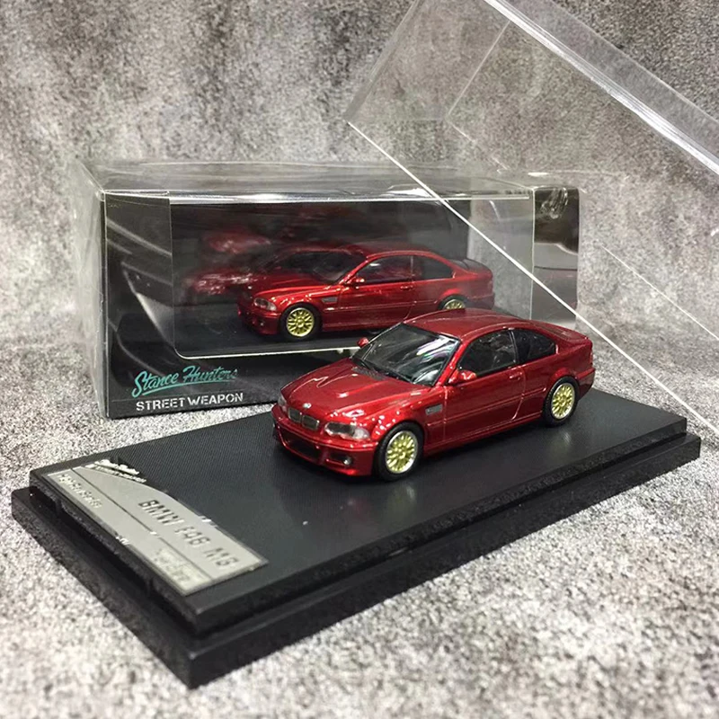 

Stance Hunters 1:64 Model Car E46 M3 BBS Wheel Hub Alloy Die-Cast Vehicle -Metal Red