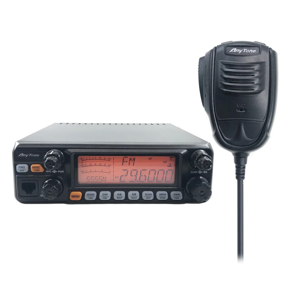 New ANYTONE AT-5555N II CB Radio 25.615 - 30.105 Mhz 40 Channel Mobile Transceive AM/FM/SSB 11 Meter Radio