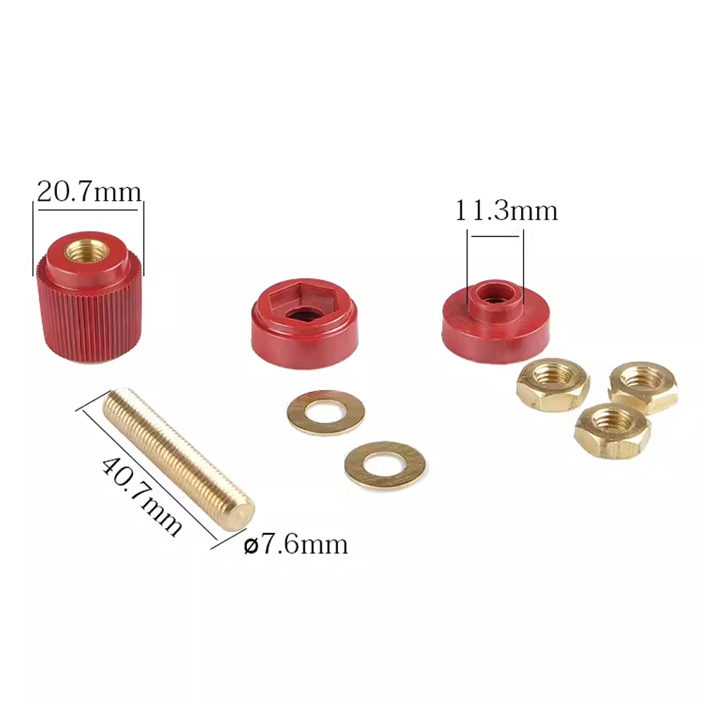 JS-555 M8 8MM postes de cobre Terminal vinculante bloques de poste terminales de fuente de alimentación máquina de soldadura inversor conector de poste