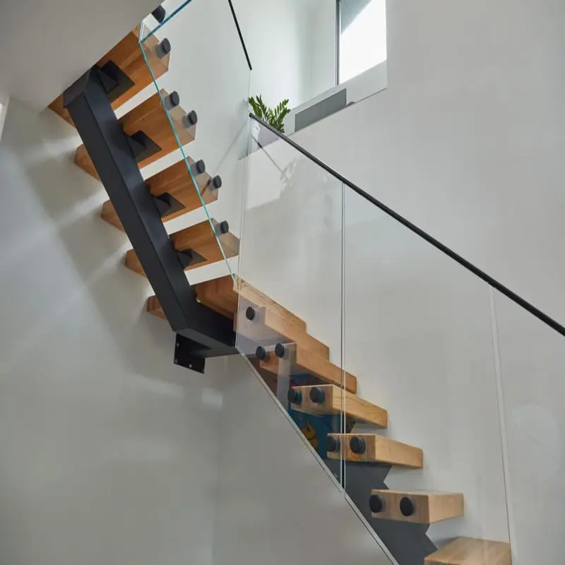 تصميم درابزين زجاجي للدرج، مأزق زجاجي قابل للتعديل