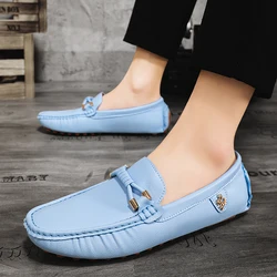 MAEDEF Summer Mens Fashion High Quality Outdoor Casual Leather Shoes Comfortable Breathable Classic 2024 New Slip on Men's Shoes