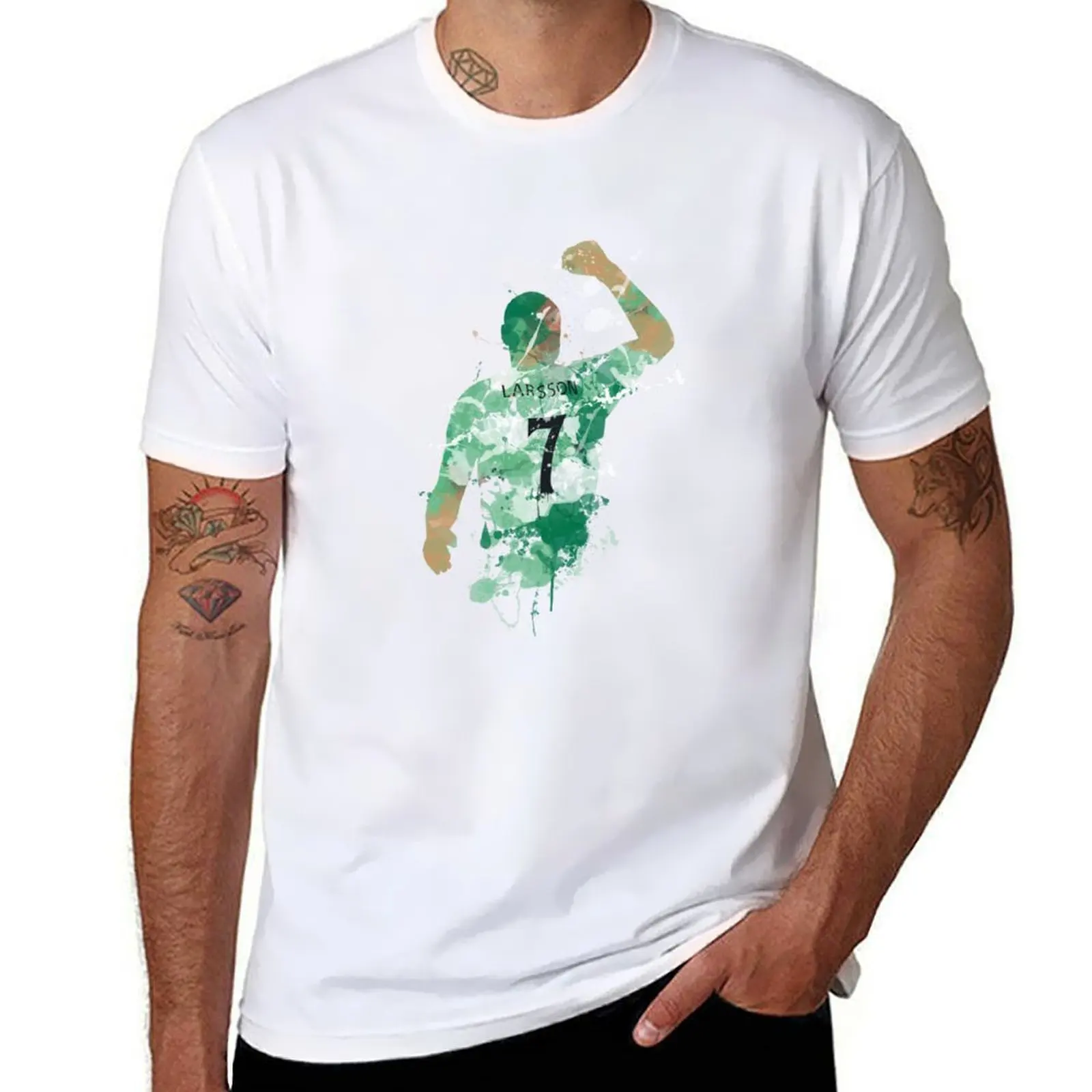 

Henrik Larsson Celtic Legend Art T-Shirt man t shirts high quality luxury brand graphic t shirts for man T-Shirt
