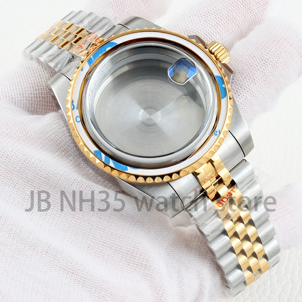 

40mm Watch Case 20mm Stainless Steel Jubilee/Oyster Strap for NH34 NH35 NH36 NH38 Movement Submariner 28.5mm Dial No Bezel