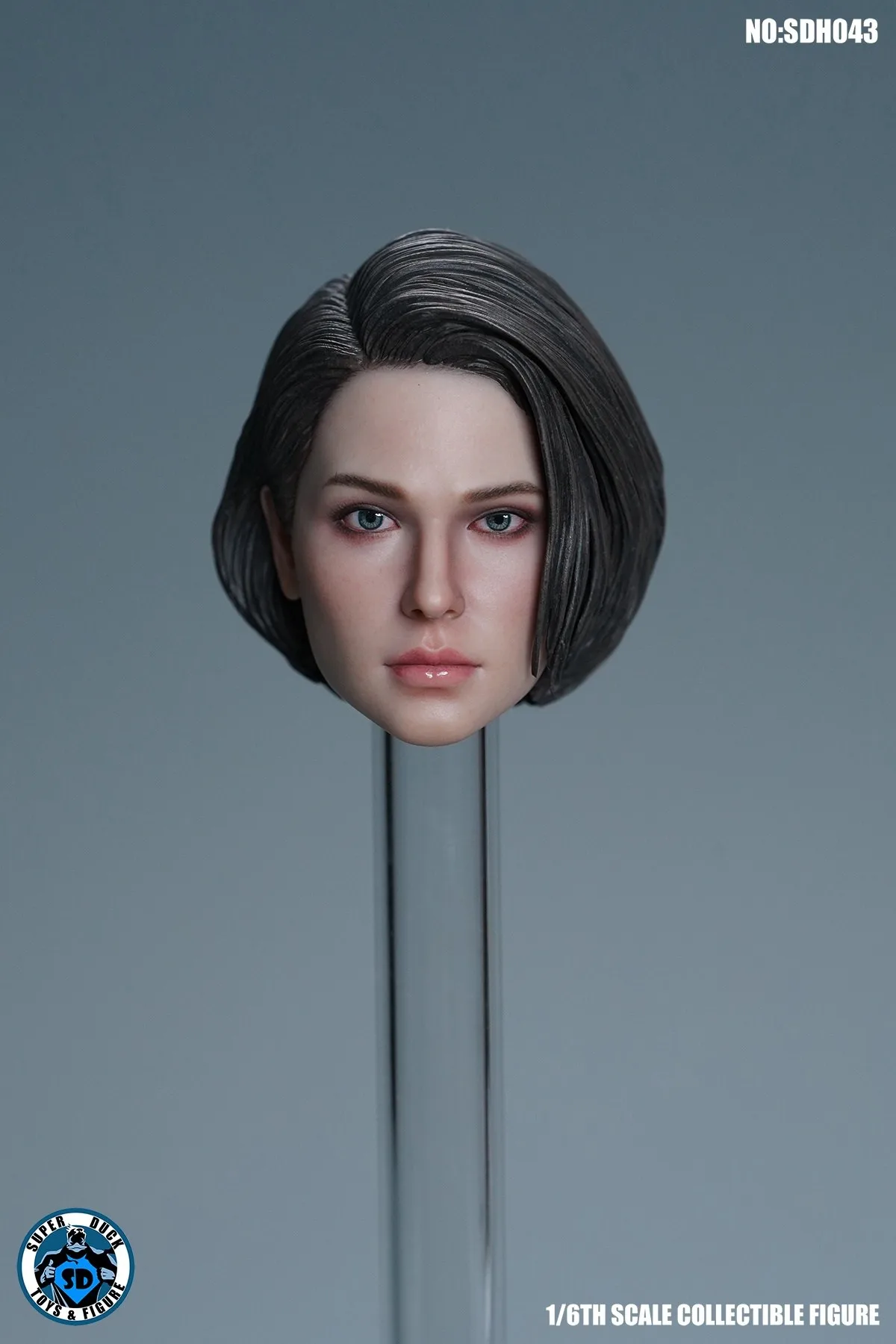 SUPER DUCK SDH043 1/6 Jill PVC Female Girl Head Sculpt Model Toys DIY 12inches TBLeague Action Figure