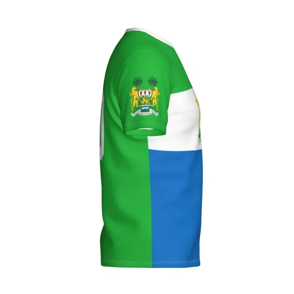 Sierra Leone flag badge 3D printed T-shirt men's and women's jerseys team clothing Football fan gift