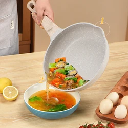 Ceramic cookware household induction cooker universal kitchen utensil steak frying pan durable non stick frying pan frying pan