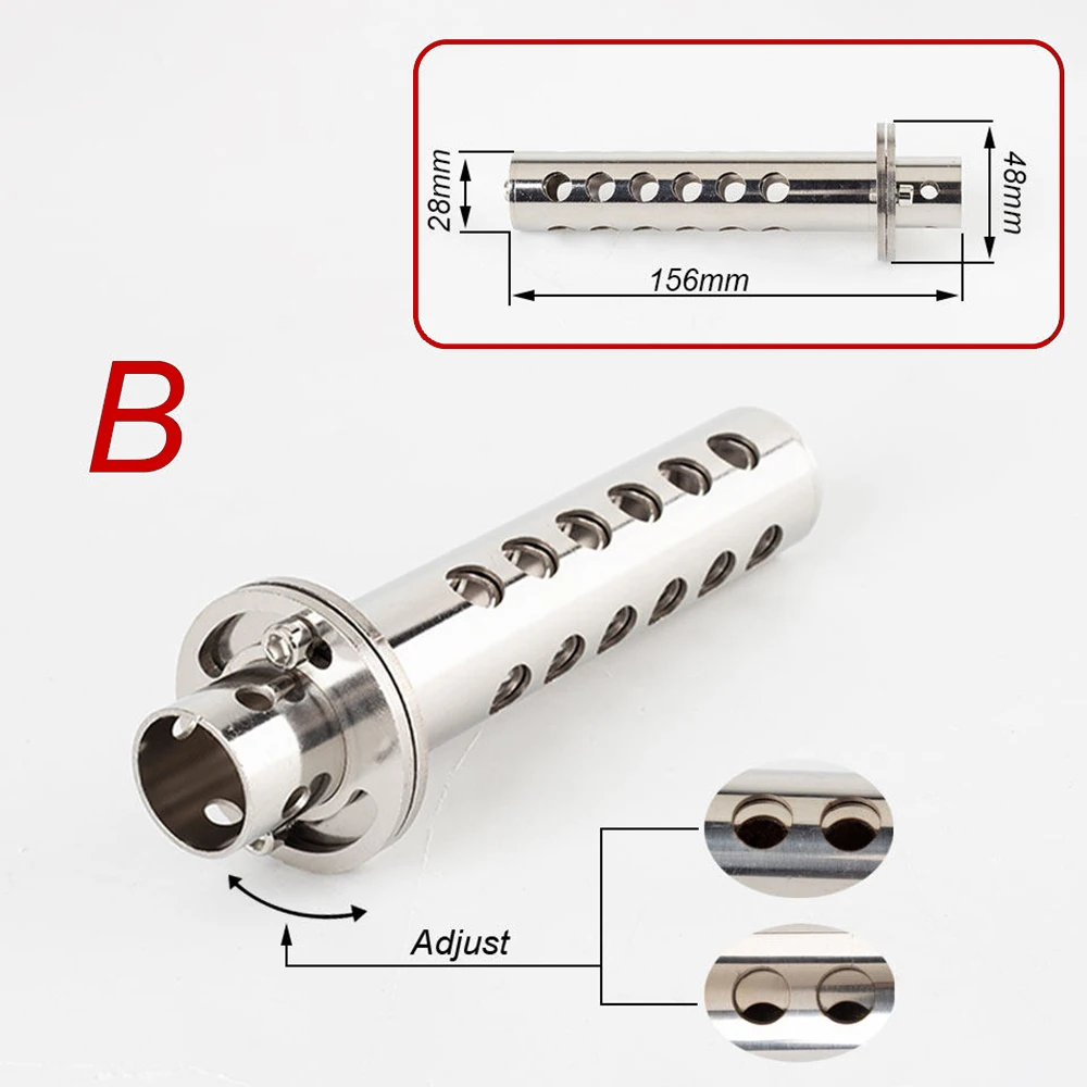 Universele 48MM 51MM motoruitlaatsysteem Draaibare Verstelbare Motoruitlaat RVS DB Killer slip-on - afbeelding 1