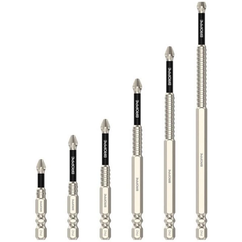 

6Pcs K5 Impact Driver Bit Set 1/4inch Shank Crossing Head Screwdriver Bit Steel Crossing Bit Attachment