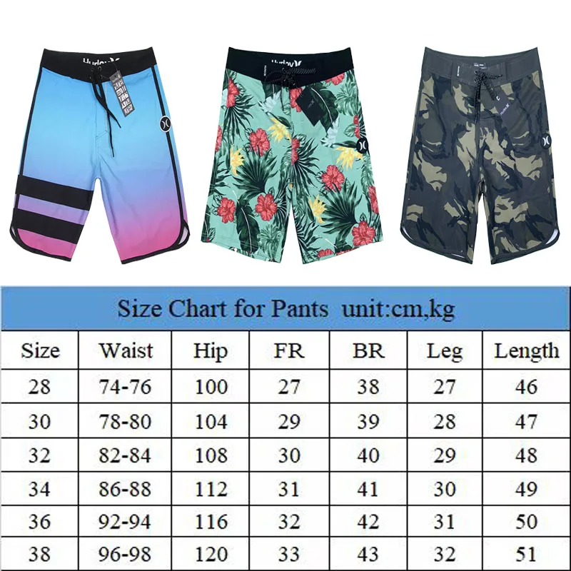 Shorts de praia de secagem rápida masculino, roupa de natação surf, tecidos de poliéster, curto, lazer, terno esportivo, verão, 2024